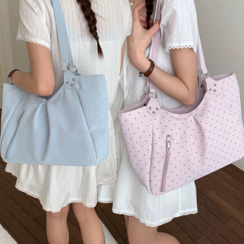 Leather Work Duffle - Bolsa de Ombro Coreana com Estampa