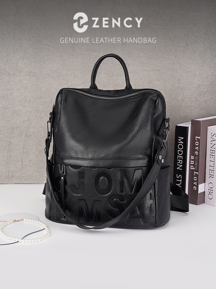 Leatherwork Letters - Mochila Zency Premium de Couro Genuíno