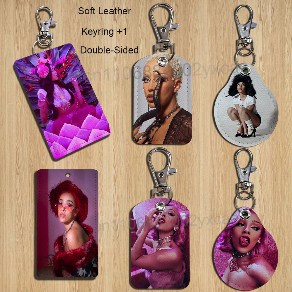 Leather Work Is - Porta-Cartões Doja Cat Vermelho de Alta