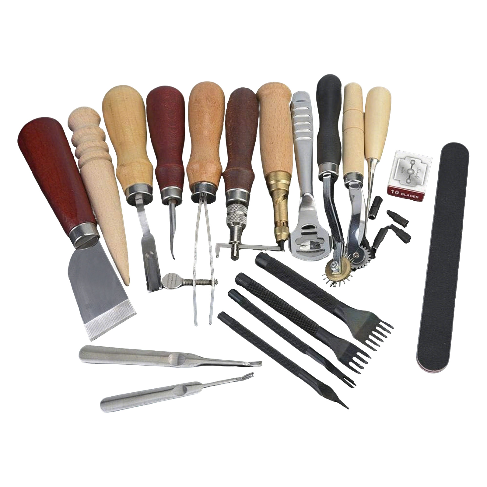 Leatherwork Hole Punch - Kit de Ferramentas para Couro, 19