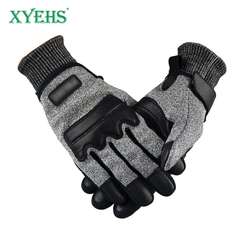 Luvas táticas anti-corte XYEHS - Leatherworking Leveling avaliação e preço
