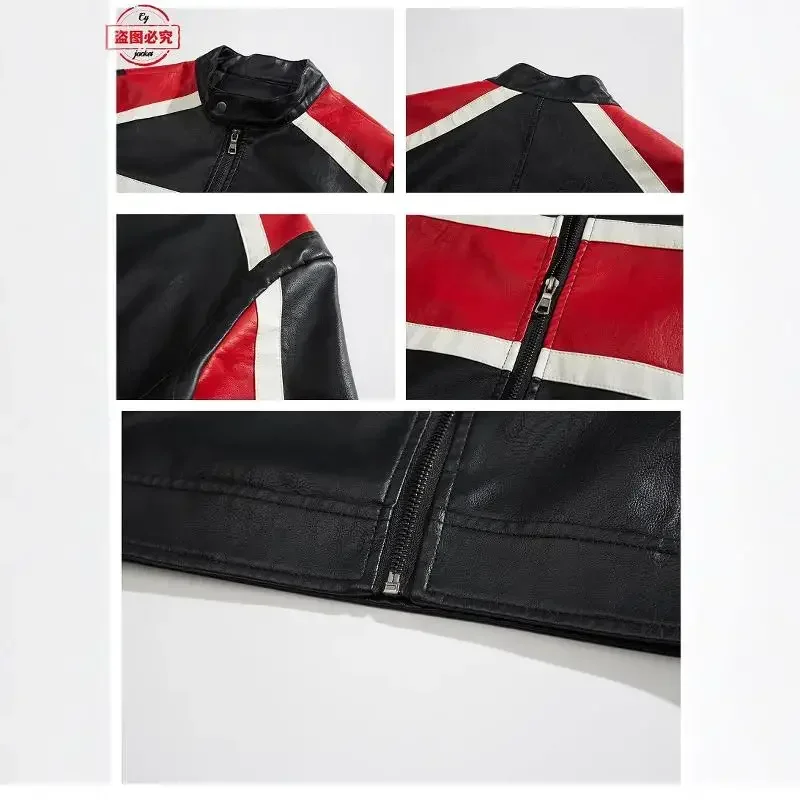 Jaqueta de Couro PU com Capuz  - Leather Work Jacket With Hood avaliação e preço