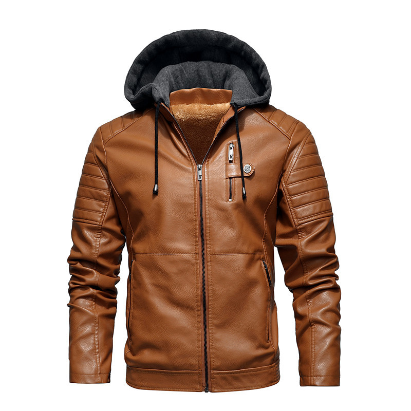 Casaco Masculino com Capuz, Ja - Leather Work Jacket With Hood avaliação e preço