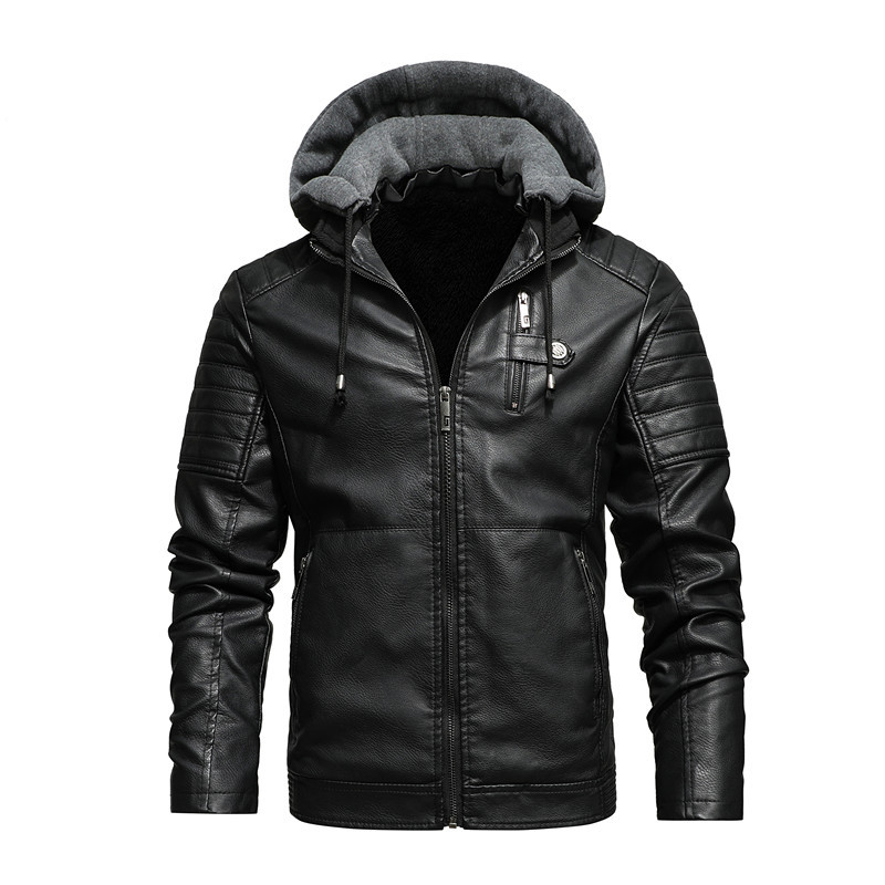 Casaco Masculino com Capuz, Ja - Leather Work Jacket With Hood avaliação e preço