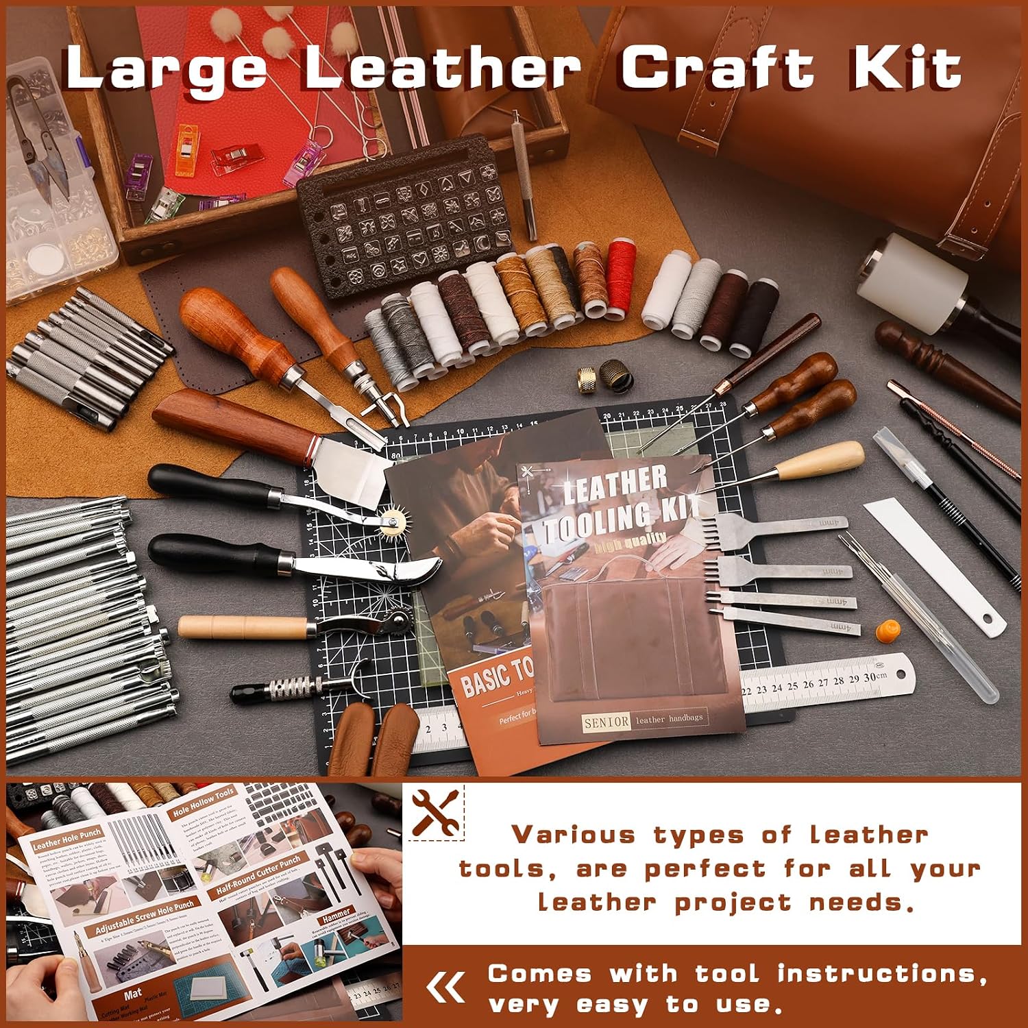 Kit de Ferramentas para Trabal - Leather Work Is avaliação e preço