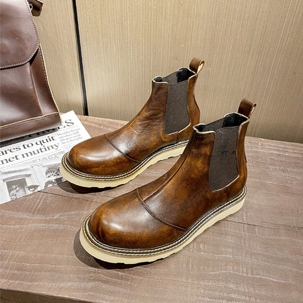 Retro masculino couro genuíno  - Leather Work Western avaliação e preço