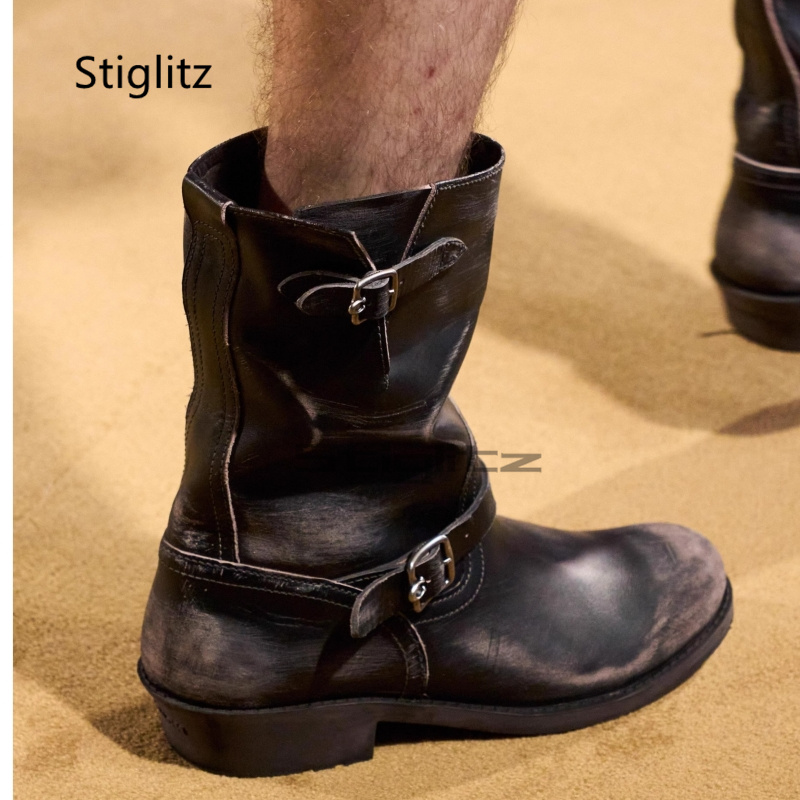 Botas de cowboy retrô ocidenta - Leather Work Western avaliação e preço