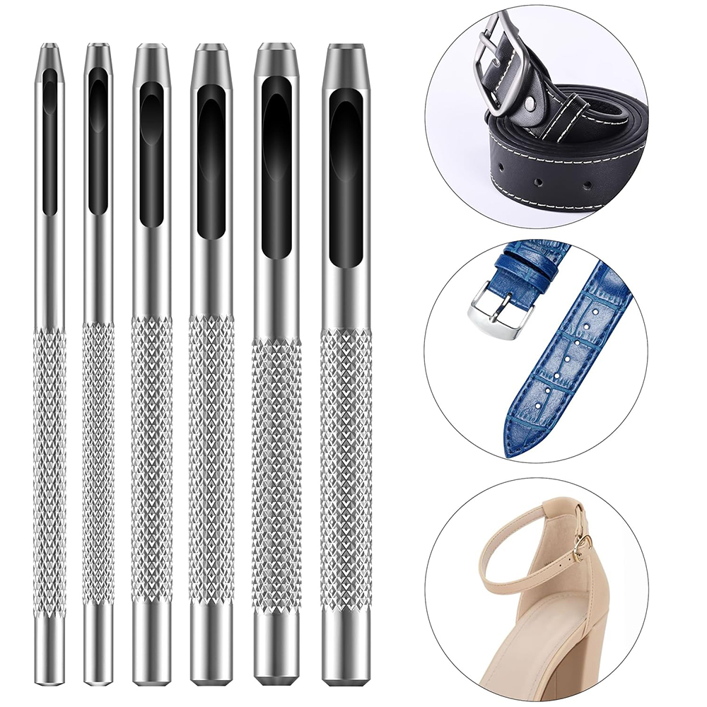 Alta qualidade 6 peças 1-5mm f - Leatherwork Hole Punch avaliação e preço
