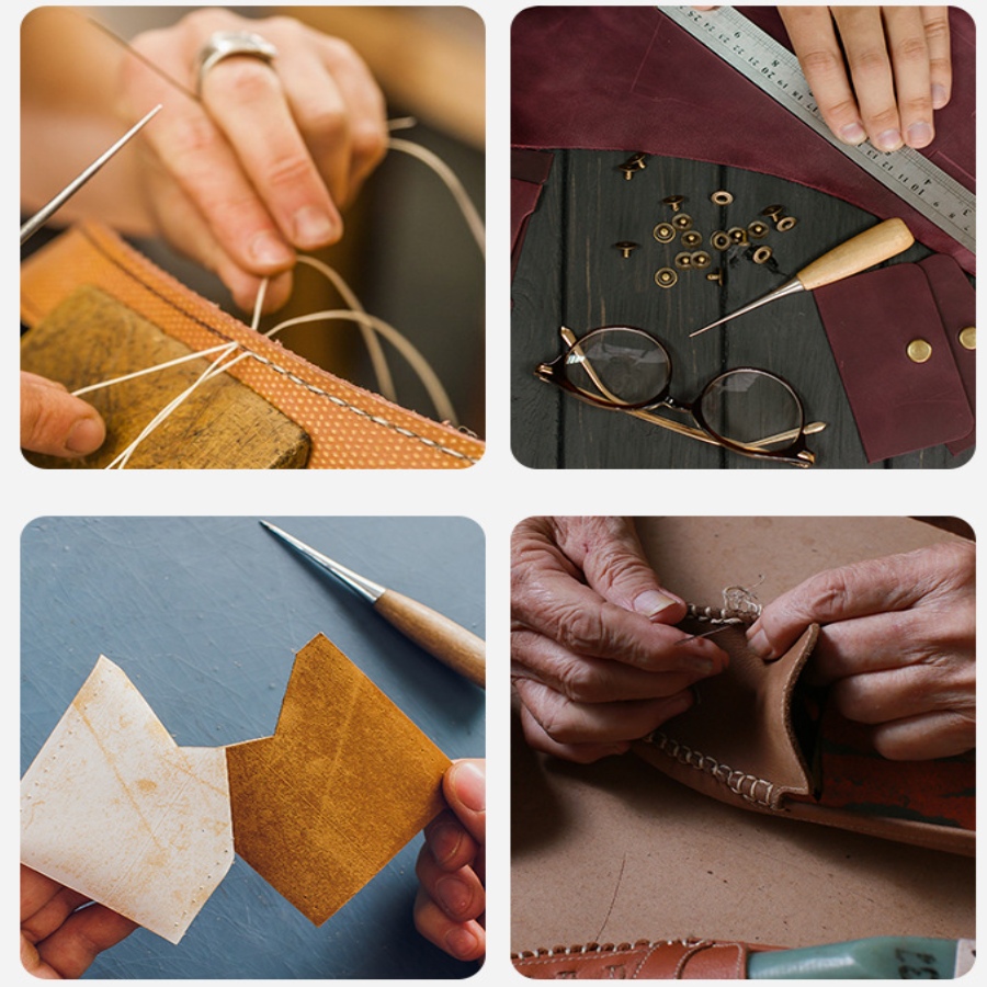 2 Peças Ferramenta de Costura  - Leatherwork Hole Punch avaliação e preço
