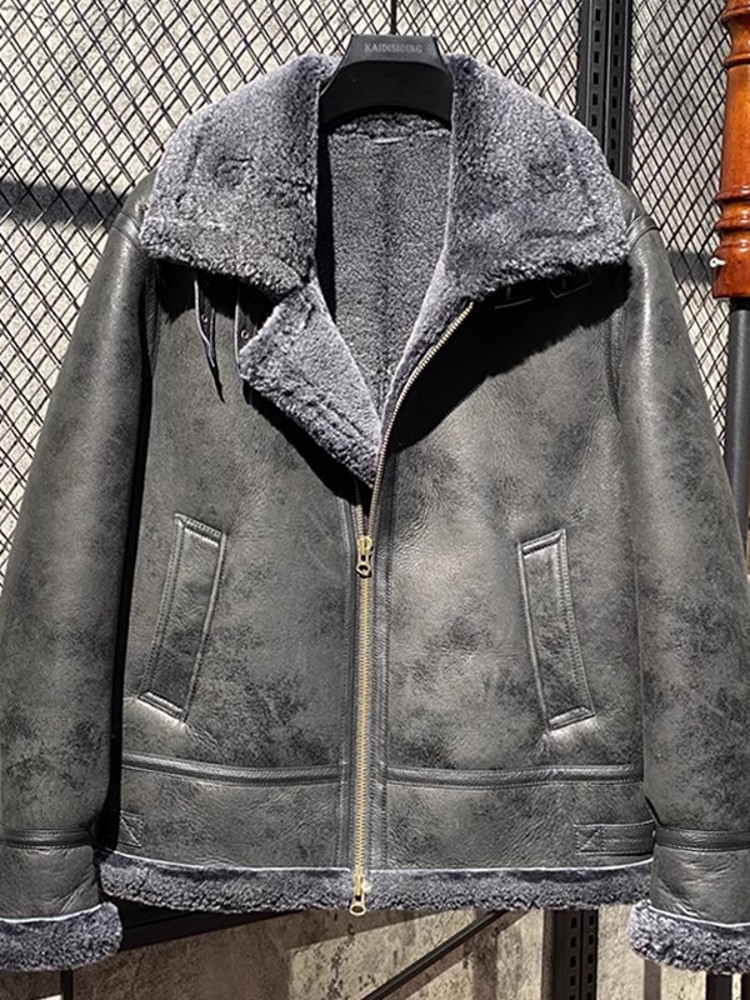 Jaqueta Masculina de Couro Gen - Leather Work Jacket With Hood avaliação e preço